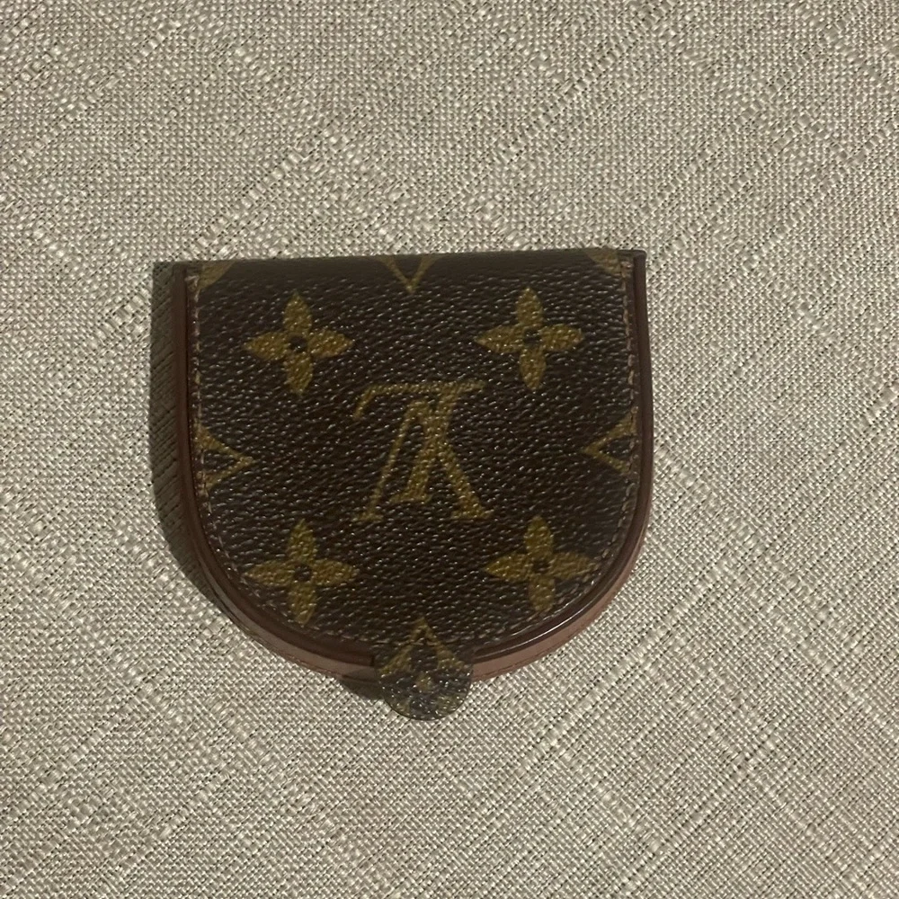 LOUIS VUITTON Monogram Porte Monnaie Cubette Coin Case Wallet/Coin Purse mini